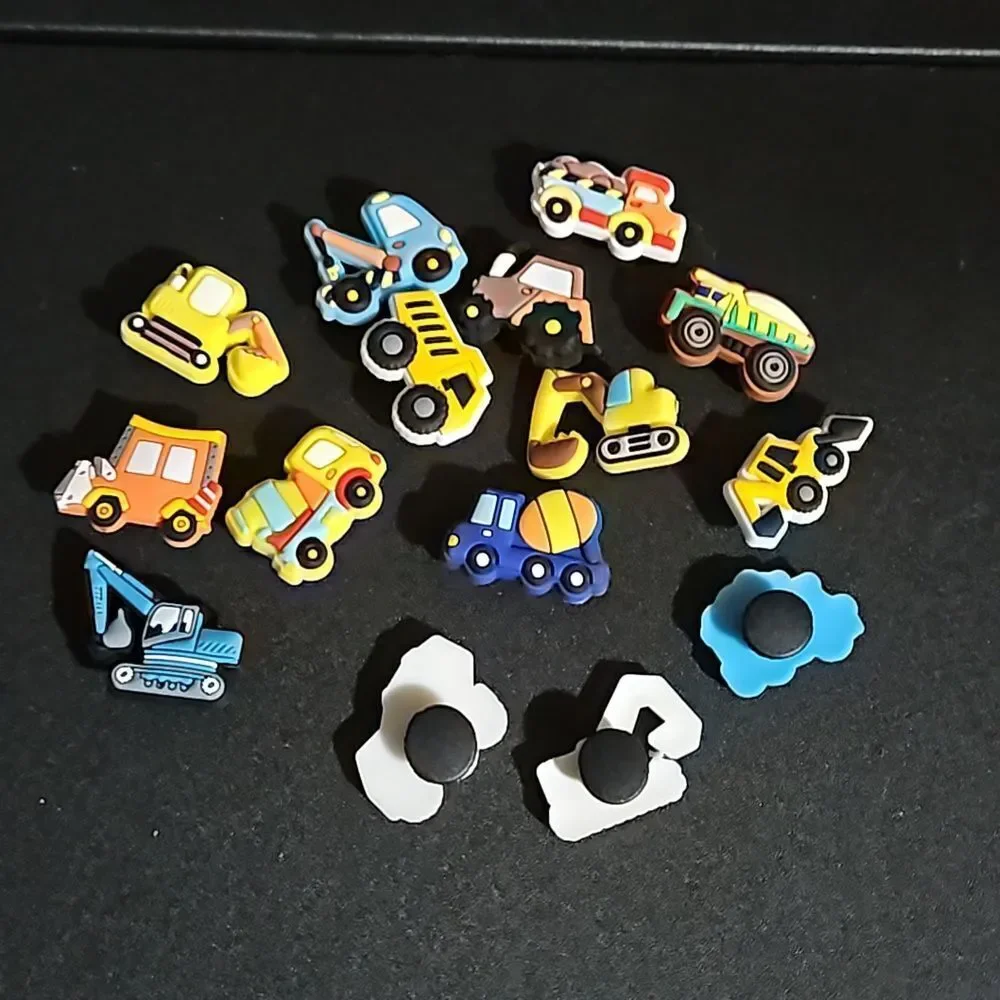 Construction Vehicles Shoe Charms set of 15 New in Package